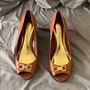 Ralph Lauren Brown Wedges